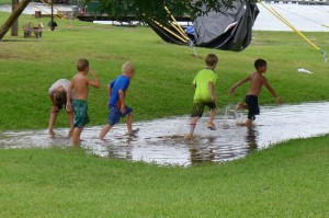 Boys in Pond