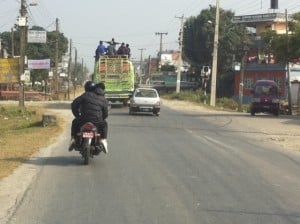 Sorry this is not closer - I am not Ansel Adams when on the back of a scooter.  Nevertheless, these guys were having fun